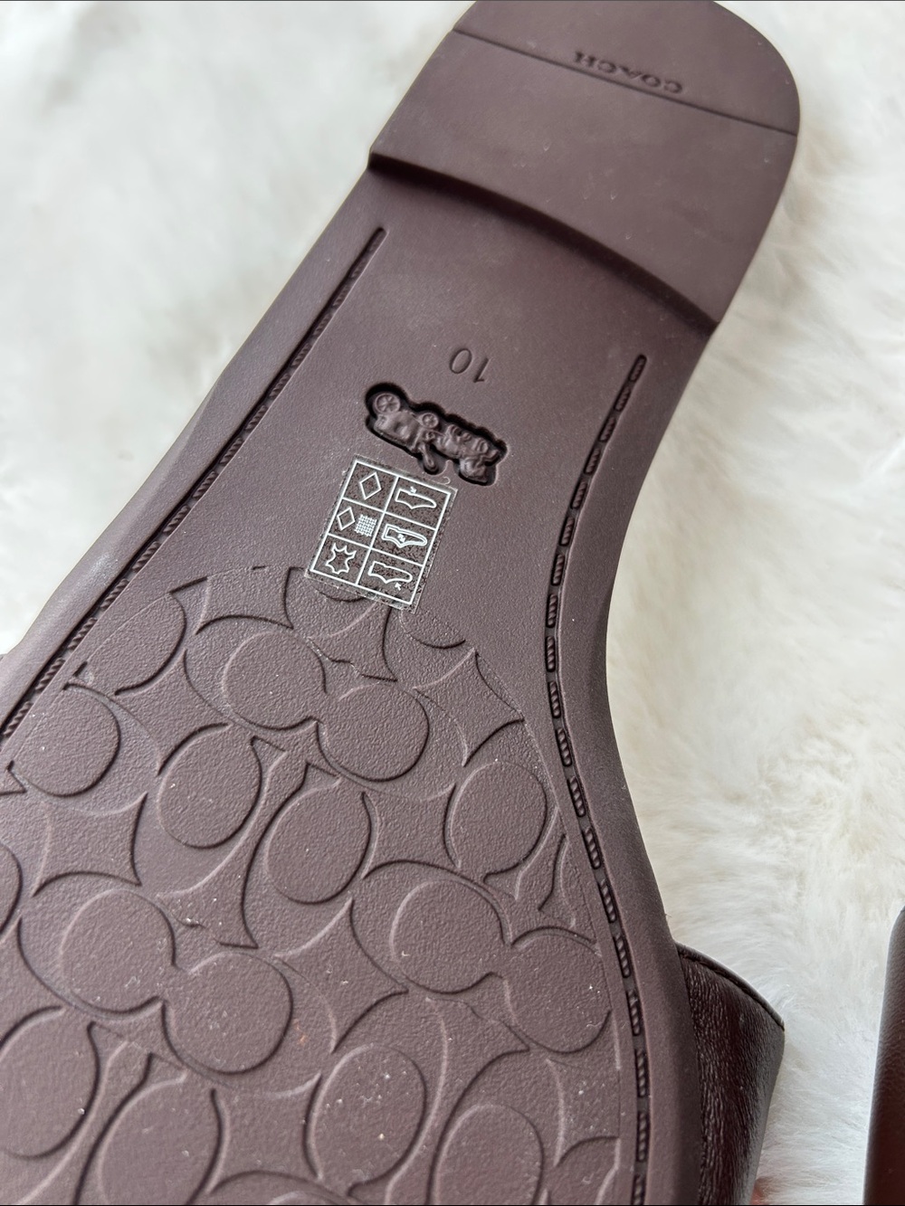 COACH Women’s Brown Signature Slide Sandals - Picture 6 of 6